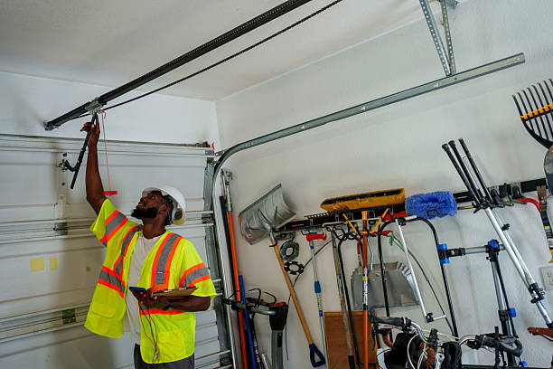 Professional Garage Door Installation technician working in Westport, WA